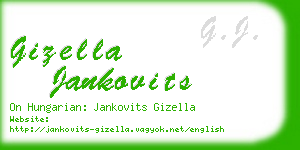 gizella jankovits business card